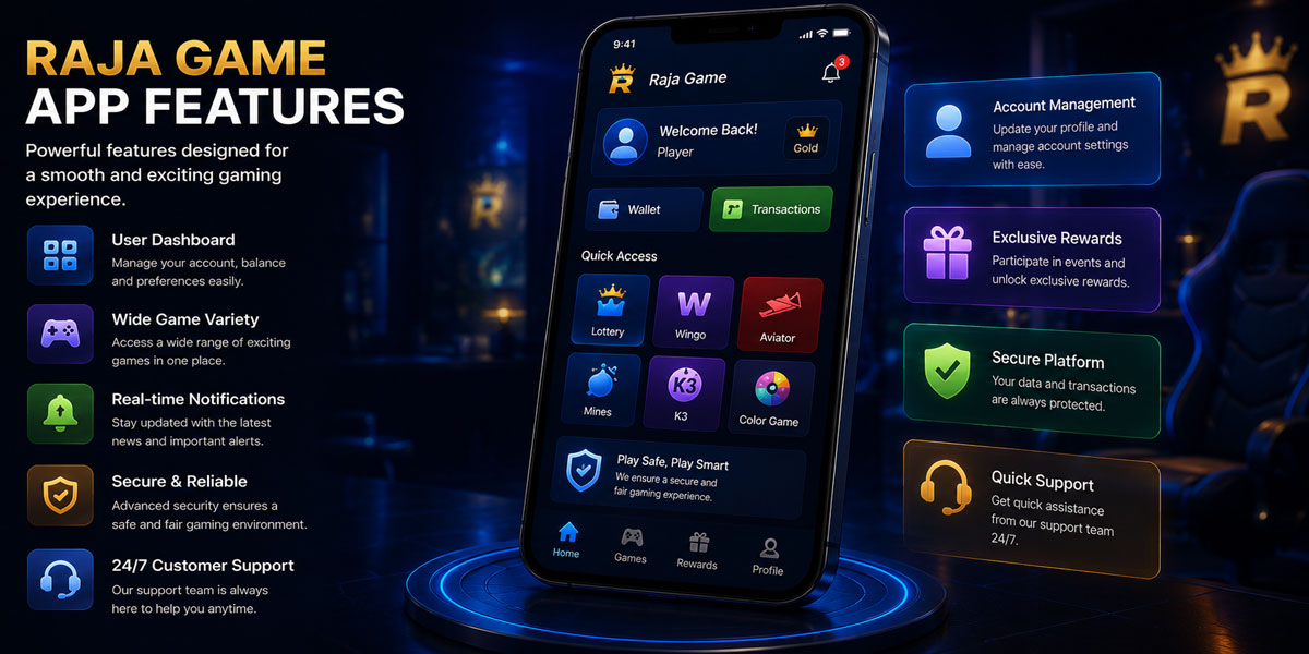 Raja Game App Features